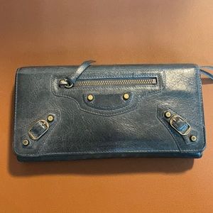 Balenciaga Leather continental wallet